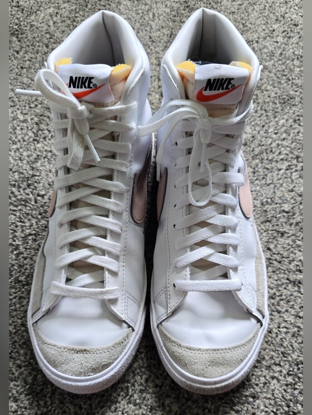 Nike Blazer Mid '77 Vintage White Pink Oxford Sneakers Size 9.5 - Picture 2 of 12